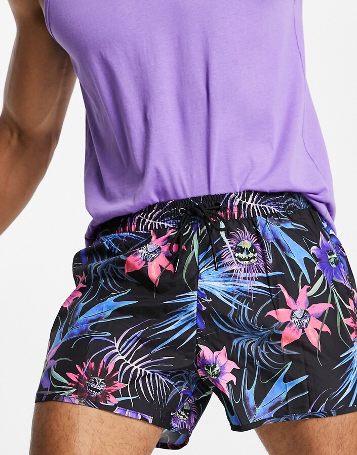Weekday tan swim shorts in bright purple - ShopStyle