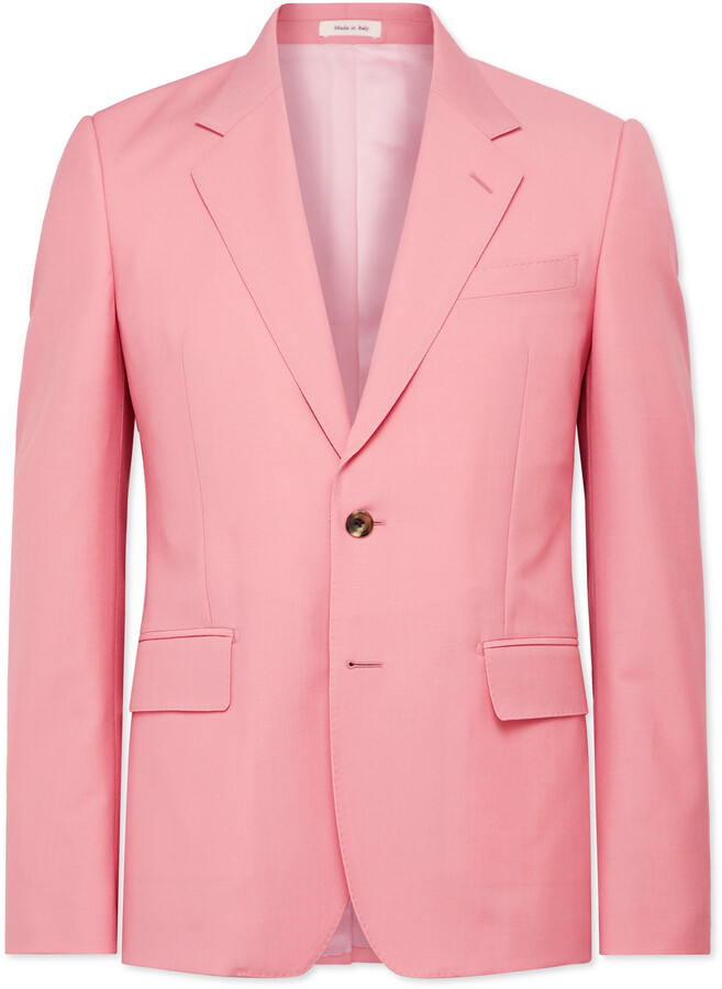 Alexander McQueen Revere Slim-Fit Wool And Mohair-Blend Suit Jacket ...