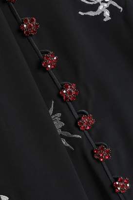 Marc Jacobs Crystal-detailed Fil Coupe Crepe De Chine Midi Dress
