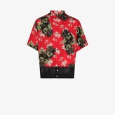 Thumbnail for your product : Undercover Red Face Print Short Sleeve Shirt