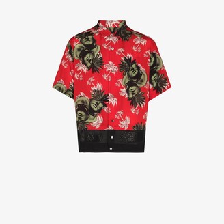 Undercover Red Face Print Short Sleeve Shirt