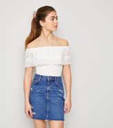 Thumbnail for your product : New Look Girls Bright Ripped Denim Mom Skirt