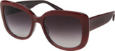 Thumbnail for your product : Barton Perreira Choupette Oversized Square Acetate Sunglasses, Wine