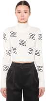 Thumbnail for your product : Fendi Embroidered Wool & Cashmere Knit Sweater