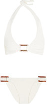 Thumbnail for your product : Melissa Odabash Paris Embellished Bikini Top - Ivory