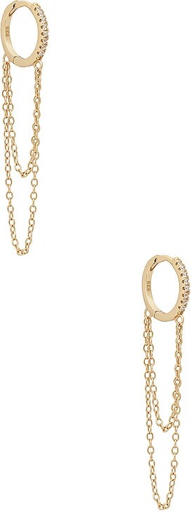 Shashi Pave Chain Huggie