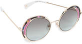 Thumbnail for your product : Marc Jacobs Top Frame Round Sunglasses