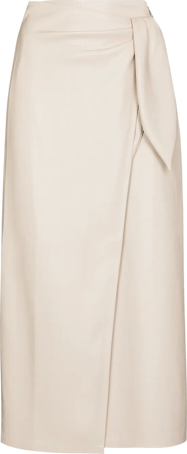 Nanushka Amas wraparound midi skirt
