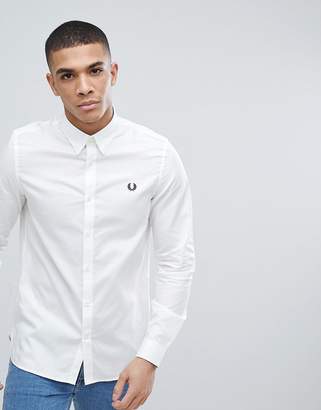 Fred Perry Tape Detail Shirt In White