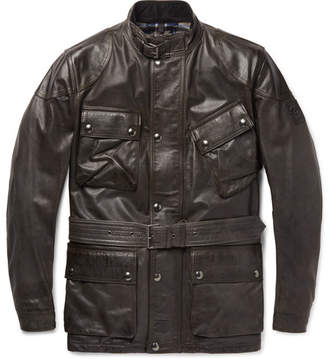 Belstaff Panther Slim-fit Belted Leather Jacket