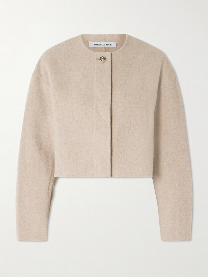Veronica Beard - Philips Cropped Wool-blend Jacket - Neutrals