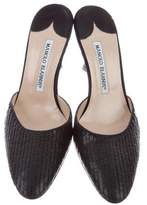 Thumbnail for your product : Manolo Blahnik Sequined Pointed-Toe Mules