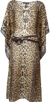 Roberto Cavalli - robe à motif léopard - women - Soie/coton - XL
