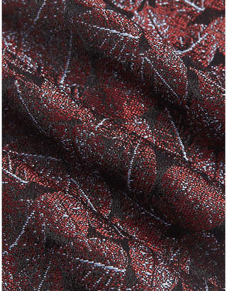 Lanvin Leaf pattern silk tie
