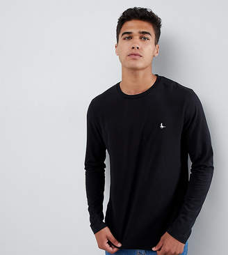 Jack Wills Long Sleeve Logo T-Shirt In Black