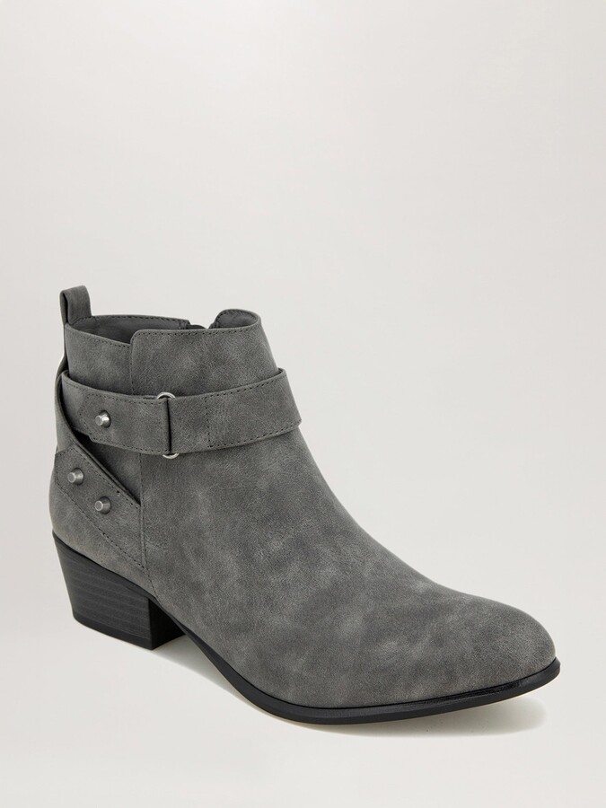 UNIONBAY Women's Tilly Faux Suede Ankle Booties Grey by UNIONBAY, Grey / 7.5