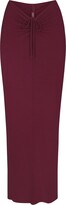 Thumbnail for your product : Soft Lounge Ruched Long Skirt | Wine