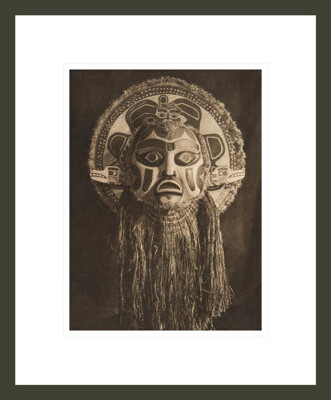 1000Museums Dancing mask - Nootka (The North American Indian v. XI. Cambridge MA: The University Press 1916) by Edward Sheriff Curtis -Framed Giclee Print