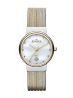 Thumbnail for your product : Skagen 355SSGS Ancher Silver and Gold Ladies Mesh Watch