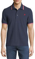 Thumbnail for your product : Bally Striped Cotton Pique Polo Shirt, Navy