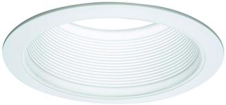 Halo E26 Series 6 in. White Recessed Lighting Tapered Baffle with White Trim Ring