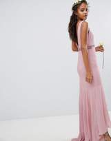 Thumbnail for your product : TFNC Tall Maxi Bridesmaid Dress With High Low Hem