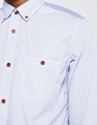 Junya Watanabe Cotton Nylon Stripe LS Button Up