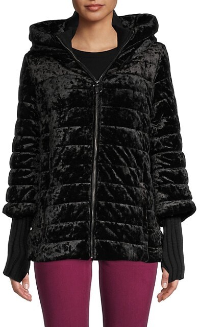 centigrade velvet puffer jacket