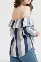 Thumbnail for your product : Blu Pepper Stripes Ruffle Top