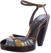 Thumbnail for your product : Fendi Metallic Sandals