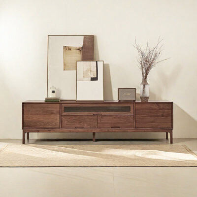 Finaewg Solid wood living room storage TV cabinet