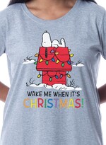 Thumbnail for your product : Intimo Peanut Women' Snoopy Wake Me Chritma Nightgown Sleep Pajama Shirt (XX-Large)