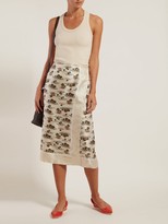 Thumbnail for your product : Bottega Veneta Hawaiian-print Twill Skirt - Ivory Multi