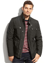 Thumbnail for your product : MICHAEL Michael Kors Fruita Cropped Leather-Trim Field Coat