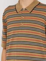 Thumbnail for your product : Burberry Heritage-striped Wool Polo Shirt - Mens - Camel
