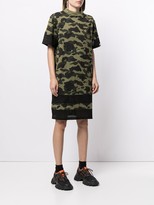 Thumbnail for your product : A Bathing Ape camouflage-print mesh-panel T-shirt dress