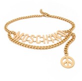 Thumbnail for your product : Moschino Logo Belt with Peace Symbol
