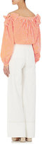 Thumbnail for your product : Maison Rabih Kayrouz Women's Striped Cotton Poplin Off-The-Shoulder Blouse