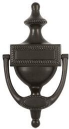 Deltana Enterprises Victorian Rope Solid Brass Door Knocker (Oil Rubbed Bronze)