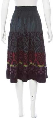 Issey Miyake Embroidered Midi Skirt