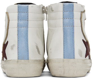 Golden Goose SSENSE Exclusive White & Taupe Slide Sneakers