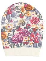 Thumbnail for your product : Charlotte Russe Floral Print Knit Beanie