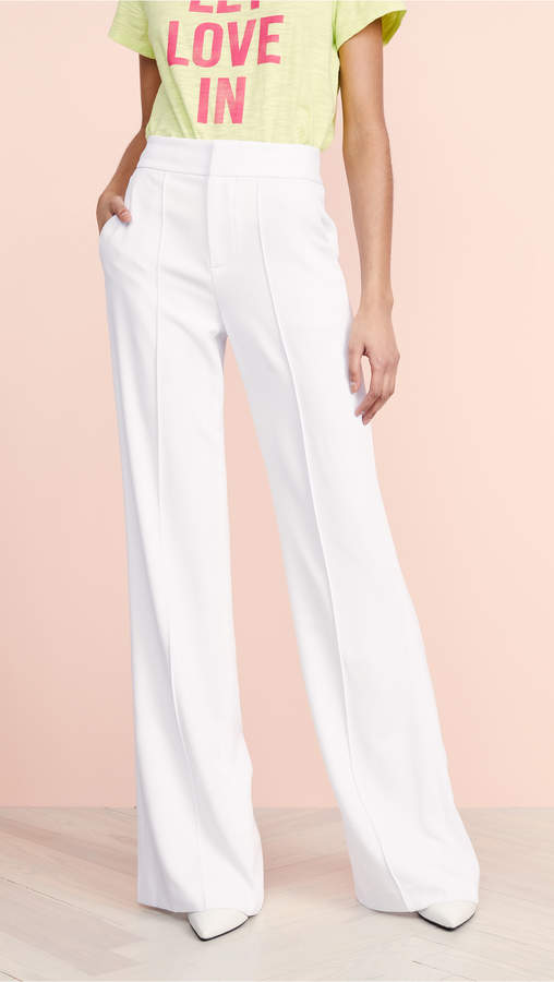 white high waisted slacks