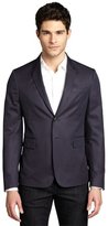 Thumbnail for your product : Prada Sport navy textured cotton 2 button jacket