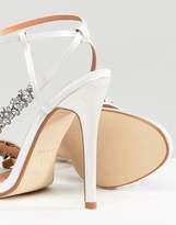 Thumbnail for your product : Be Mine Bridal Lila Ivory Satin Embellished Sandals