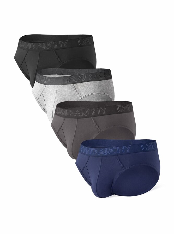DAVID ARCHY Men's Underwear Bamboo Rayon Breathable Super Soft Comfort