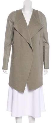 Kaufman Franco Kaufmanfranco Wool Leather-Trimmed Coat