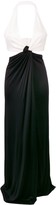 Thumbnail for your product : Galvan Eclipse draped two-tone gown