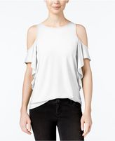 Thumbnail for your product : Kensie Cold-Shoulder Ruffled Top
