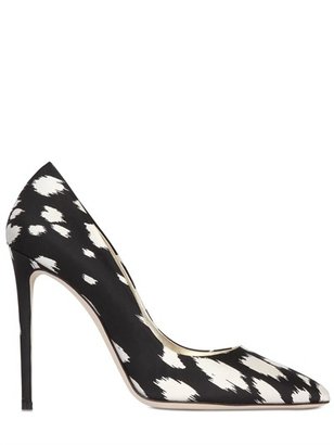 Fausto Puglisi 120mm Leopard Printed Silk Cady Pumps